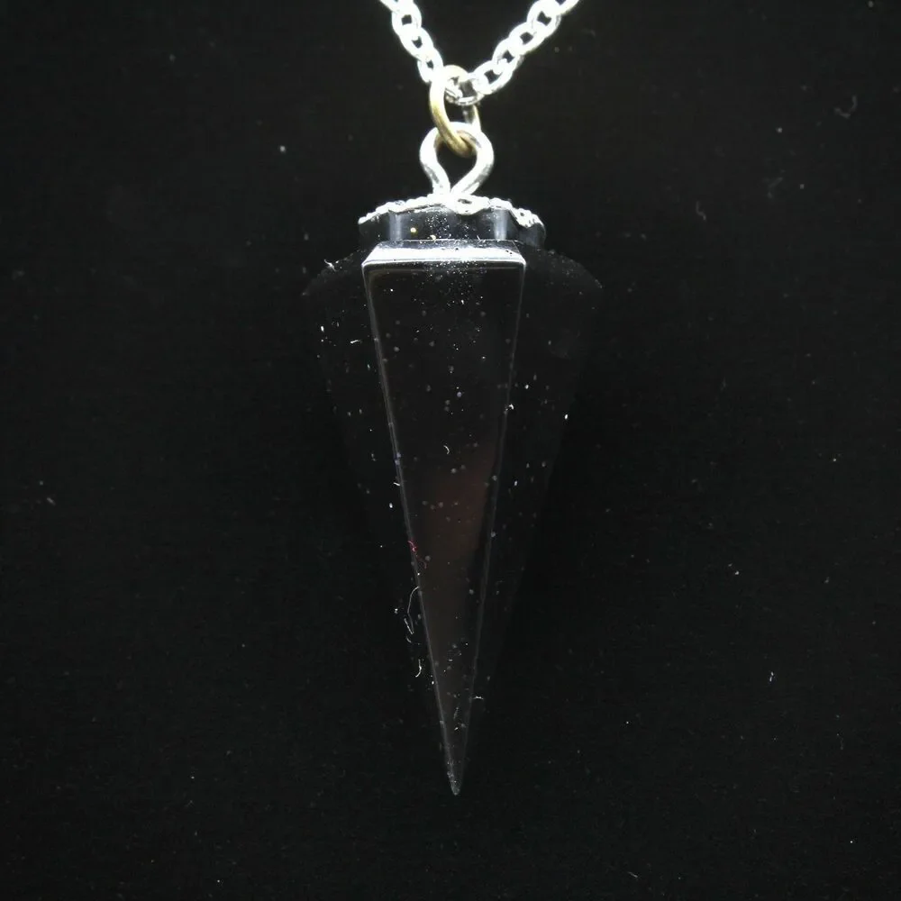 Black Pendulum Pendant Necklace